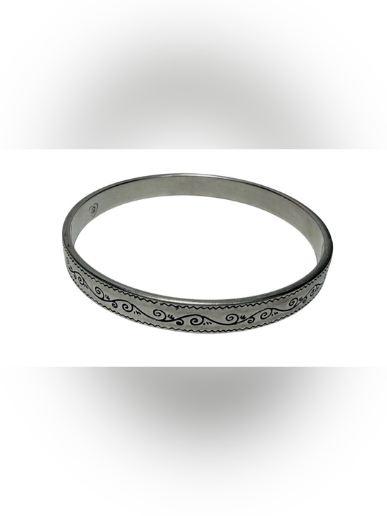 Brighton Jewelry - Brighton Canal Etched SIlver tone Round Bangle Bracelet